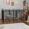 Dog Playpen Indoor 32 inch 8 Panels Metal Dog Pen Pet Dog Fence Outdoor Exercise Pen with Doors