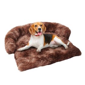 Machine Washable With Movable Lid, Pet Indoor Sofa Cushion (Option: 43x41x7inch-Tiedye Dark Coffee)