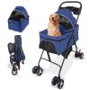 3 in 1 Dog Stroller, 4 Wheels Pet Stroller Dog Cat Stroller for Medium Small Dog Cats Up to 50lbs