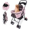 3 in 1 Dog Stroller, 4 Wheels Pet Stroller Dog Cat Stroller for Medium Small Dog Cats Up to 50lbs